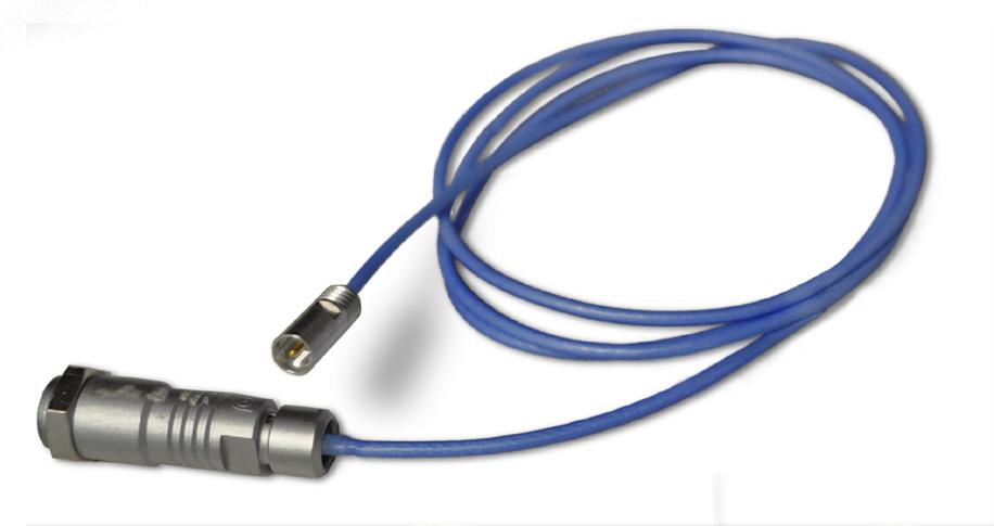 1 SINGLE CHANNEL PIEZOELECTRIC SENSOR CABLE 1645 The single channel piezoelectric sensor cable 1645 ( 2 at right) is a PTFE/FEP coaxial cable suited