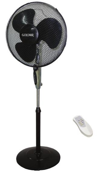 PEDESTAL FANS 40cm PEDESTAL FAN WITH OSCILLATION GPF-16YA 3 Speed Safety grill Quiet, powerful operation Adjustable height