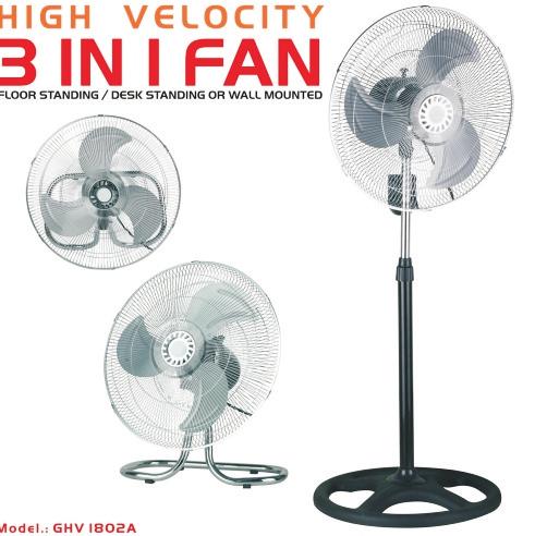 adjustable 3-IN-1 FAN GHV-1802 High velocity 3 Variable rotary speed