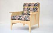 Two seat sofa W 72 H 75 D 77 cm Solid beech frame, jute webbing, hessian straps and zigzag sprung back.