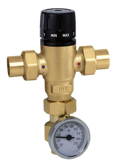 mixcal adjustable three-way thermostatic mixing valve series CCREITE ISO 9 FM ISO 9 No.