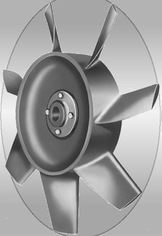 Axial Impeller Design Axial Wheel Air discharged parallel to the shaft Air is often