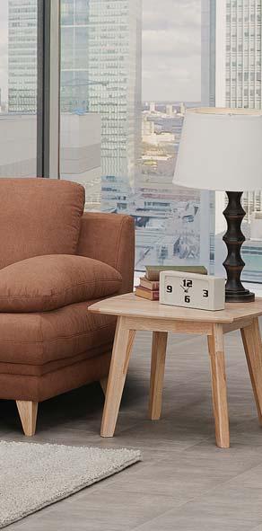 The Domani Recline models feature an upholstered handle and your choice of light or dark timber stained