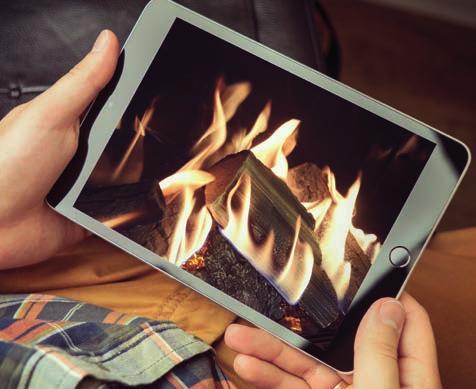 Ultra-realistic Log-effects Reflex Key Features Adjustable LED lighting effects Non-reflective glass for crystal-clear flame view Various frame and lining options Optional smart phone or tablet
