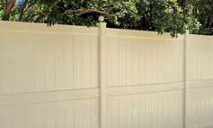 Traditional wood fence CertaGrain Texture vinyl fence in Arctic Galveston CertaGrain Texture All 3 s Available in 7' and 8'