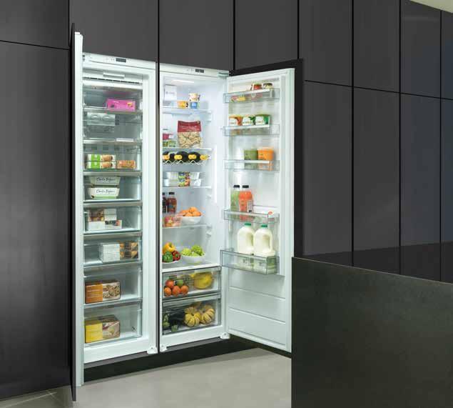Integrated Refrigeration Choose from tall column fridge or freezer combinations MODERN LIVING or compact under-counter models.