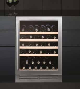 zone stores red, white or sparkling wine --Touch controls and LED display --Converts into a can chiller using optional glass shelving --UV/heat-free white LED lighting [switchable] --Vibration free