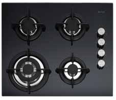 234] --Fuse rating 3A COOKING GAS-ON-GLASS HOBS 80 81 COOKING OUTPUT 4 Gas Burners