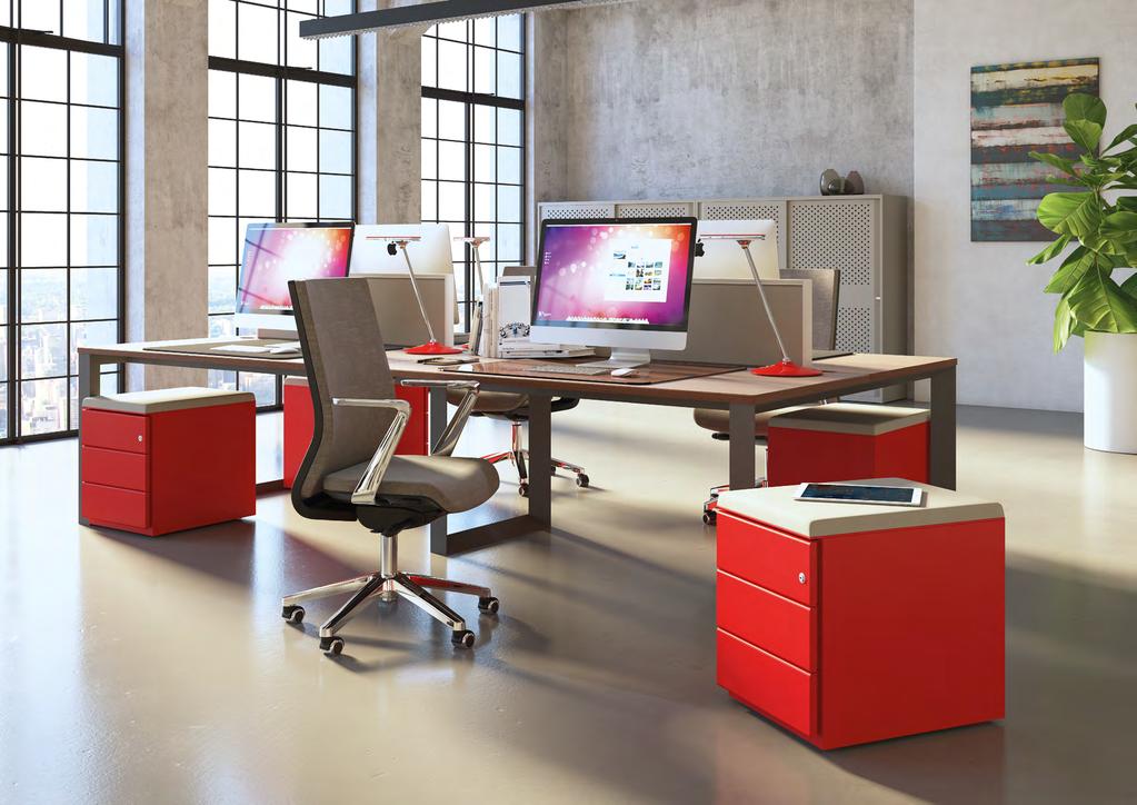 PEDESTALS 1. 2. Our pedestals provide secure and convenient storage, and are the classic way to keep desks clutter-free.