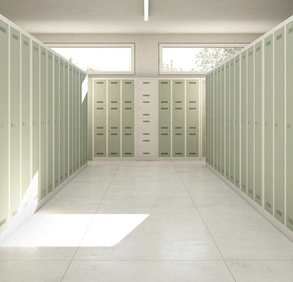 LOCKERS 1. 2. Bisley lockers are sturdy, secure and long-lasting. They are also highly adaptable, easily fitting your organisations needs.