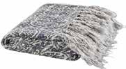 GREY THROW Grey cotton & acrylic 180 x 130cm A7116