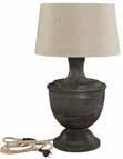 pewter table lamp Base, iron A6107 (shade not included) l: 16cm w: 16cm h: 74cm capri table
