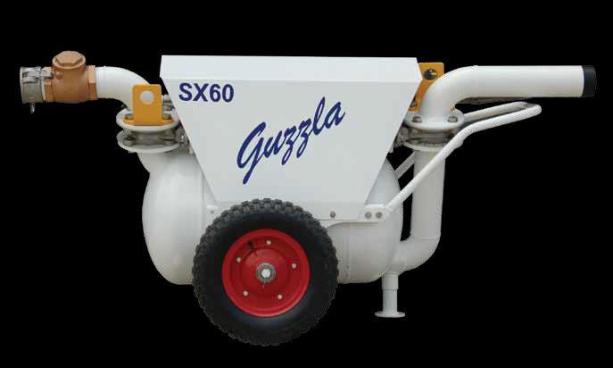 SX60 PORTABLE SLURRY PUMP SX60 PORTABLE SLURRY PUMP The SX60 Guzzla Portable Slurry Pump is designed to offer the operator a one man vacuum recovery, pressure discharge unit that can recover and