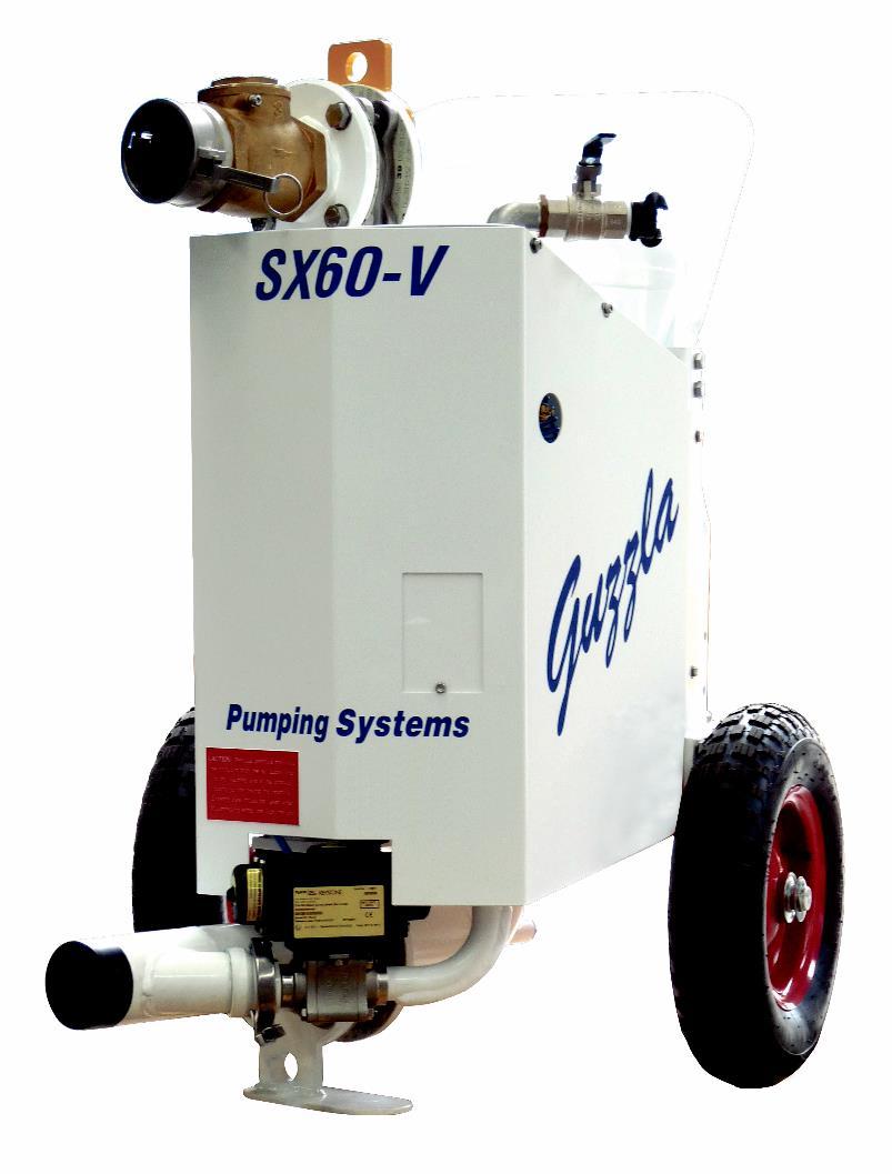SX60-V PNEUMATIC SLURRY PUMP SX60-V PNEUMATIC SLURRY PUMP The SX60-V Guzzla Portable Solids Pump is a one man vacuum loading, pressure discharge pump capable of recovering and ring up to 10m3/ hr