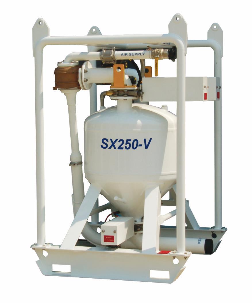SX250-V MINING SLIMES SYSTEM SX250-V MOBILE SLUDGE PUMP The SX250-V Mobile Sludge Pump is designed to an extremely wide array of heavy sludges via 100mm suction and discharge lines.