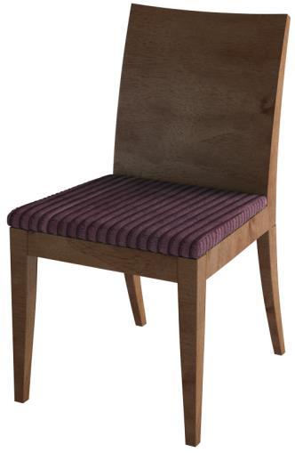 Desk Chair Stylish chair with upholstered seat and walnut wood finish