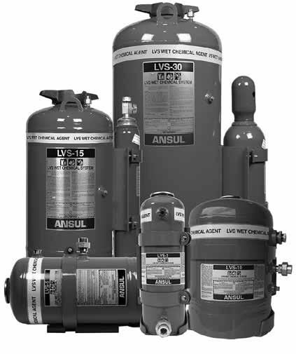 DATA SHEET LVS Liquid Agent Fire Suppression System Features n Versatility Stand-alone liquid agent system or in a Twin- Agent concept with dry chemical n Wet Chemical Agent A blend of organic and