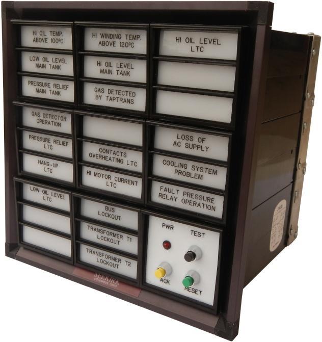Seekirk Model A1600 Series Annunciator Applications: For usage in all types of process industries, electric generation, transmission and distribution, gas and water utilities.