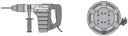 (b) Figure 2 shows an electric drill and an extension lead. The drill is used with the extension lead.