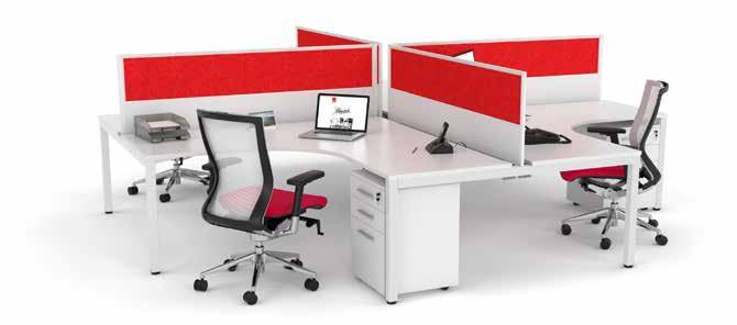 WORKSPACES - THE CATALOGUE AVAY WORKSTATIONS Avay with Full Breathe Screen Avay 2Pod with Hung Smoke