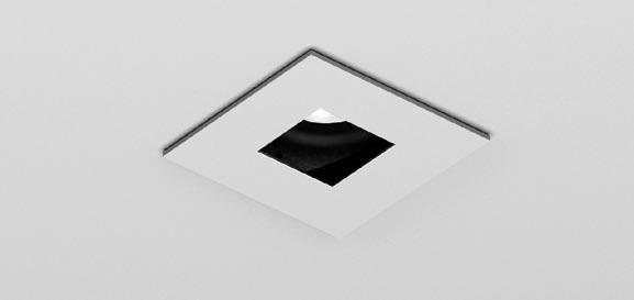 Internal rotation ring with incremental angle indicators provides 90º adjustment on the vertical axis making it possible to illuminate corners and other areas not possible with a traditional square