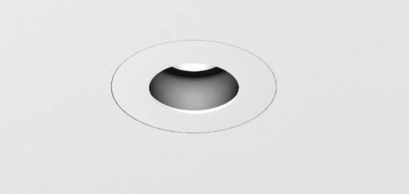 Locking alignment plate (in housing) provides 360º rotational adjustment and ensures original orientation of trim even after re-lamping. Includes olite soft focus lens.