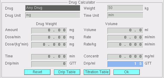 7. DRUG CALCULATOR The drug mixture used for intravenous transfusion involves such information as drug dosage, infusion speed, amount, volume, and concentration.