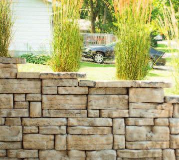 Above and right: Outcropping Collection in custom color Above and right: Belvedere Collection in Stepping Stone and left