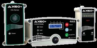 Ax60+ Multi-gas CO₂ & 0₂ Safetry Monitor The Ax60+ is a wall-mountable, multi-gas safety device for monitoring carbon dioxide and oxygen.