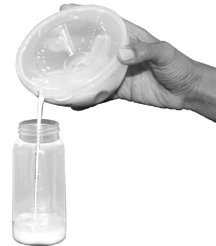 Pouring Milk into a Container Practice with water first to achieve successful transfers without spilling - it s easy! Handle a full Freemie cup with care.