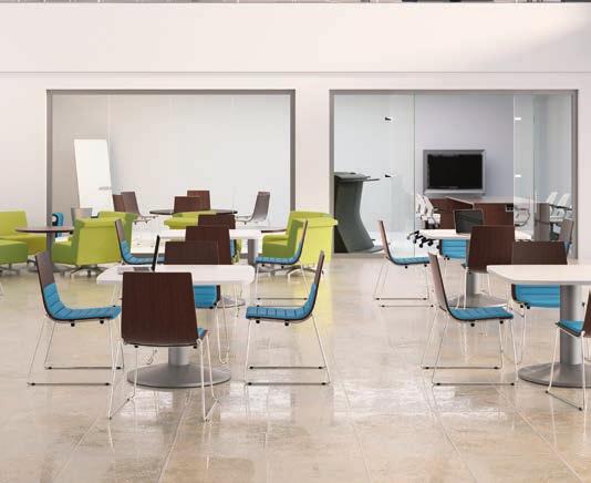 CAFÉ AND DINING Shown with All-Around tables Take-5 Take-5 is a multipurpose seating