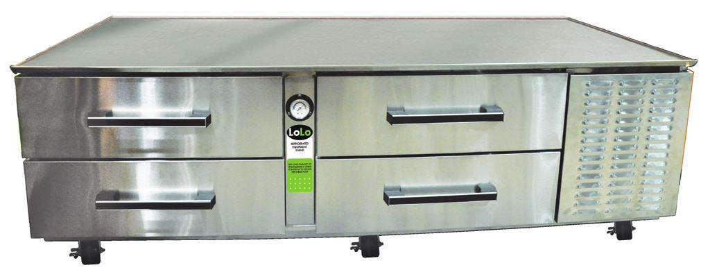Refrigerated Equipment Stand LoLo s Refrigerated Equipment Stands are designed for dependable, convenient, point-of-use refrigeration that helps keep food safe while saving footsteps for operators.