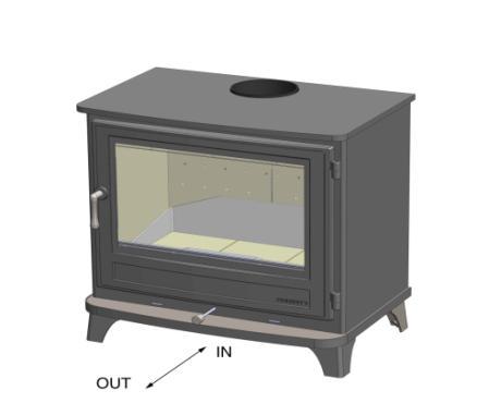 Wood Burning 12 Series The 12 series has a single air control lever; this controls both primary and secondary air into the stove.