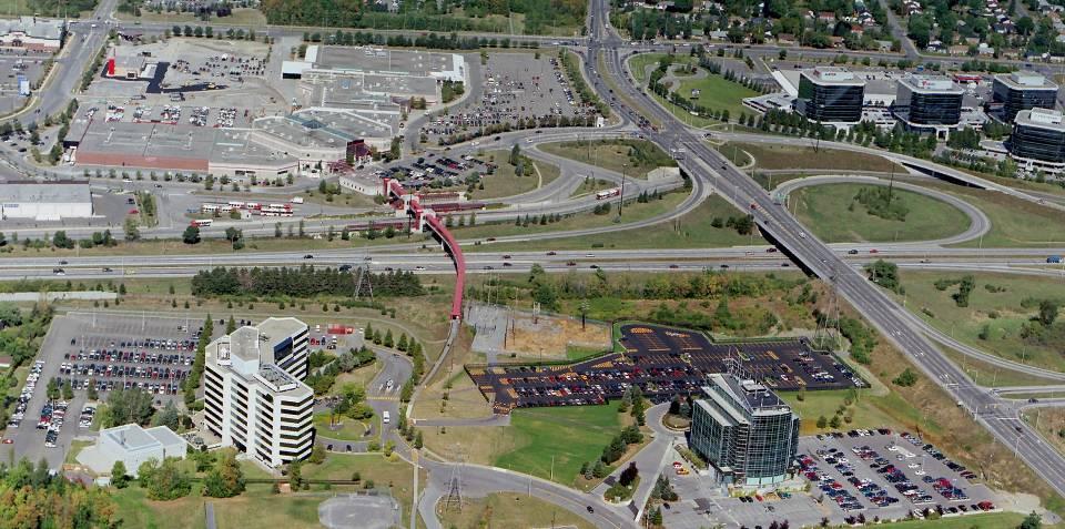 Ottawa Ontario Transitway has stimulated development shopping centers and business parks: St.