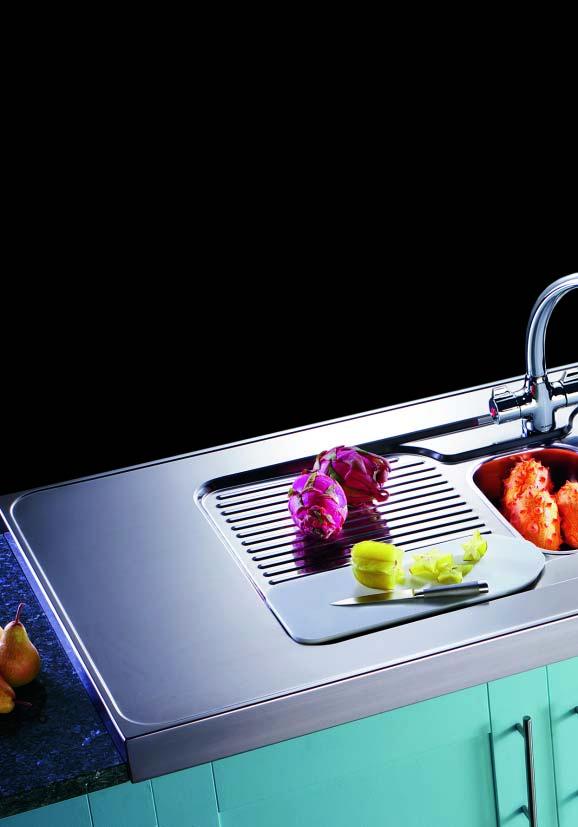 BLANCOCLASSIC M1820 18/10 Overmount universal module featuring a classic 1 1 /2 bowl sink with counter top working space.