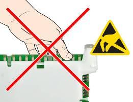Before carrying out any work, apply protective system to components susceptible to electrical