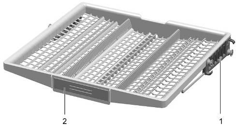3.22 Basket system 3.22.1 Cutlery drawer - option The basket system consists of 2 3 levels. The baskets differ in features and colour depending on appliance class.