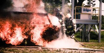 All live-fire training evolutions are conducted in accordance with NFPA 1403,