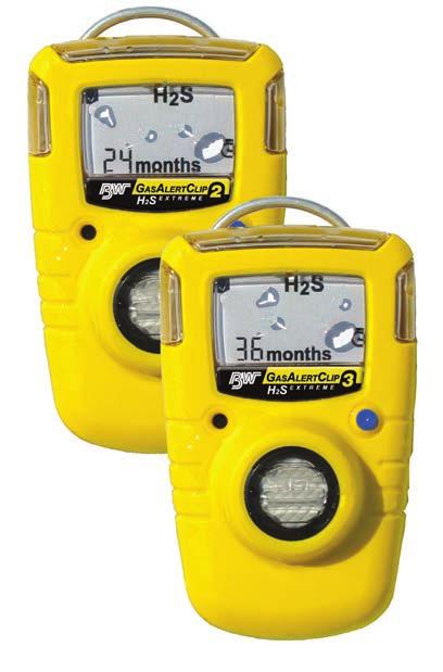 GasAlertClip Extreme Available in two year or three year versions, this single gas detector requires no calibration, sensor replacement, battery replacement, or battery charging.