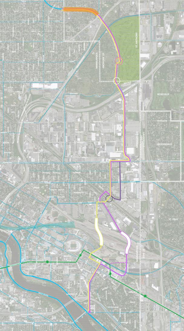 Figure 27 PREFERRED GRML ROUTE - SECTION GUIDE 35-W Parkway to the River M St.