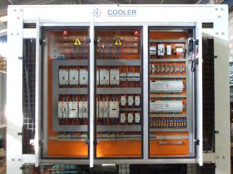 CONTROLS CABINET A weatherproof cabinet harbours all indicator devices, switches, lamps, as well as most of the relays, contactors, circuit breakers, pressure gauges, electric terminals, etc.