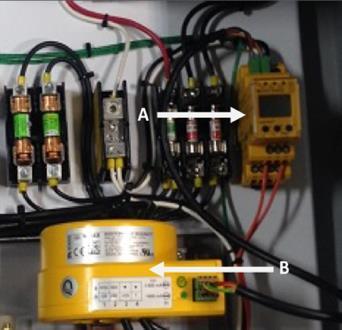 Optional GFCI The optional GFCI consist of (A) Control Module and (B) Current Transformer.