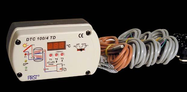 DTC 100/4TD 13007 DTC 100/4 TD (4 sensors, mounting kit) DTC 100/4 TD is a differential digital thermostat, designed for heating DHWT (domestic hot water tank) from two heating sources (solar
