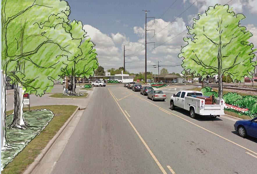 Comments: Love making use of Depot. Trees in middle of street would be great if room allows.