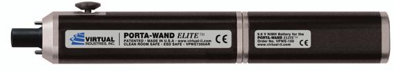 PORTA-WAND Rechargeable Battery Pack VACUUM TWEEZER Kits PORTA-WAND ELITE ESD-SAFE Kit With 8 Inch Molded PEEK Wafer Tip The PORTA-WAND ELITE kit comes with a detachable 9.