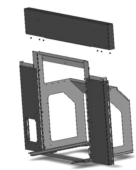 Control Mount Brackets 4. Attach the side panels to the mounting frame by guiding the threaded studs through the holes in the mounting frame.