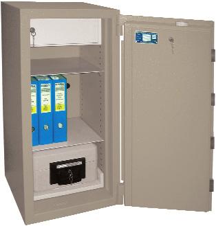 Additional partition options offered by an interior locker compartment with Kaba cylinder