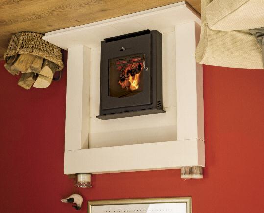This stove offers a huge increase in efficiency over an open fire and its large glass window will ensure to give a lovely focal point to your room.