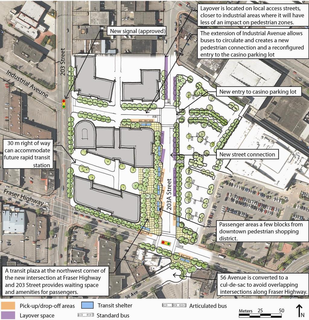 Design features that support these goals include the: Creation of new street connections to achieve a finer grained, walkable network structure with more route choices and direct connections
