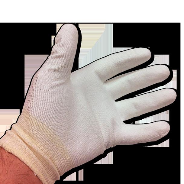 hands dry. The nylon gloves without PU-coating, Qdel art.
